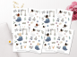 Preview: Mädchen Hochzeit Sticker Set